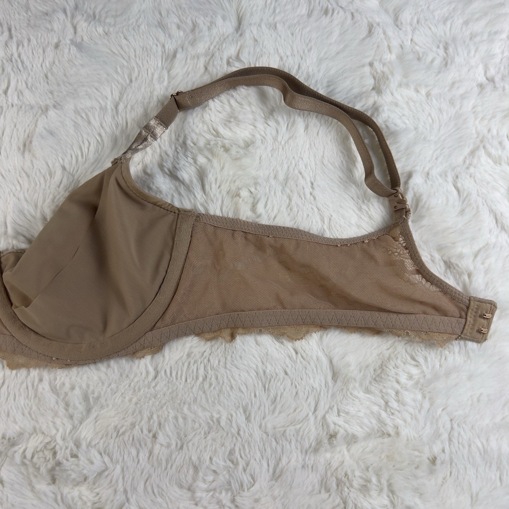 Victoria's Secret Dream Angels Unlined Smooth Lace Balconette Bra Beige 32C NWT - Picture 7 of 8